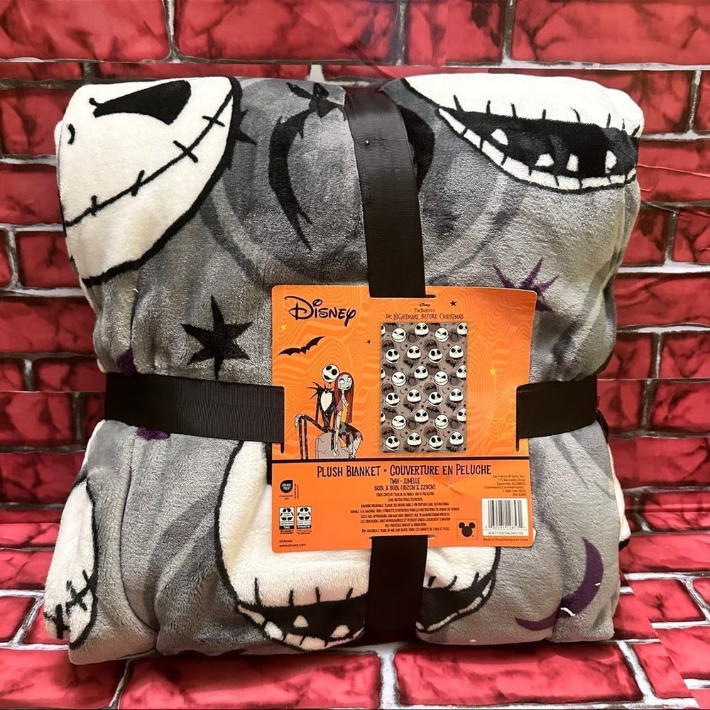 Disney The Nightmare Before Christmas Throw Blanket Halloween Twin